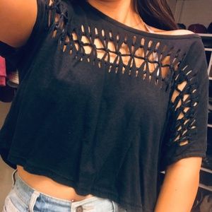 Ripped crop top